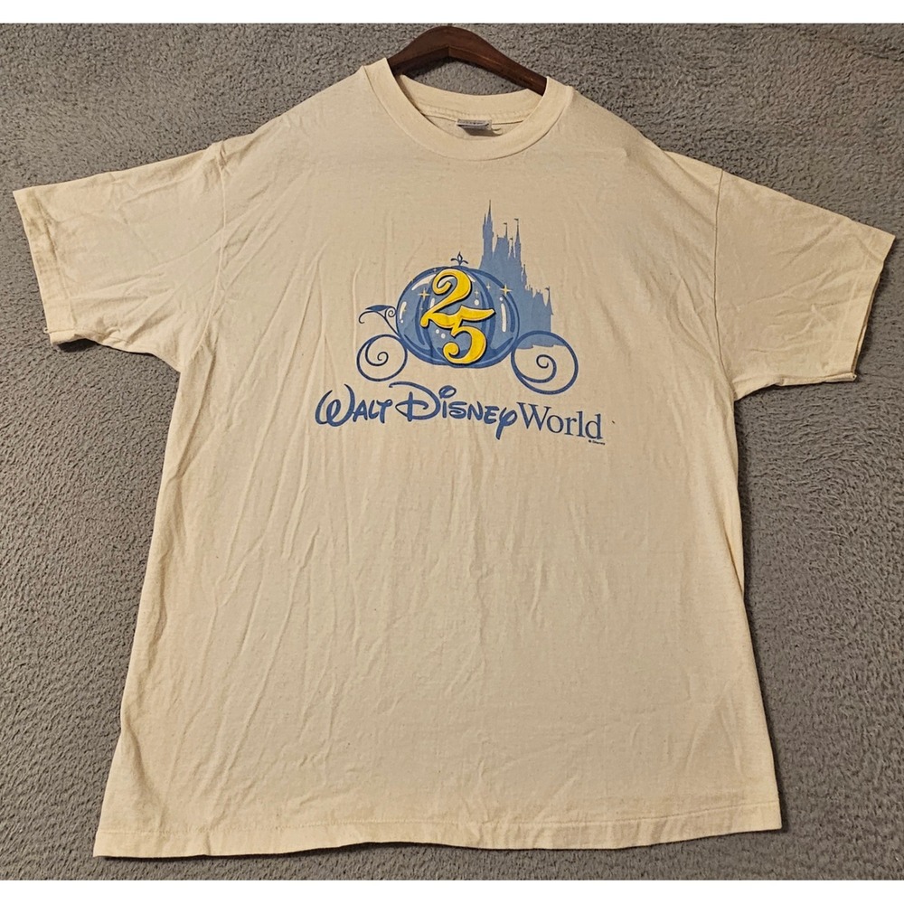 Vintage Hanes Beefy-T Walt Disney World 25th Anniversary Shirt XL Single Stitch